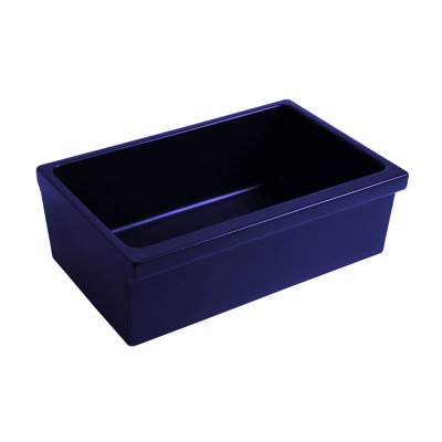 Whitehaus 30” Reversible Single Bowl Fireclay Kitchen Sink: Lip+Fluted, Lip Front Apron