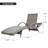 80'' Outdoor Wicker Chaise Lounge Chairs Set Of 2, Patio Rattan Reclining Chair Pull-Out Side Table W/ 5-Level Adjustable Backrest Ergonomic Wave Design Pool Sunbathing Recliners, Grey-1033986107