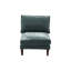 Fauteuil moderne sans accoudoirs avec suède - Coussin de salon en tissu et pieds en bois