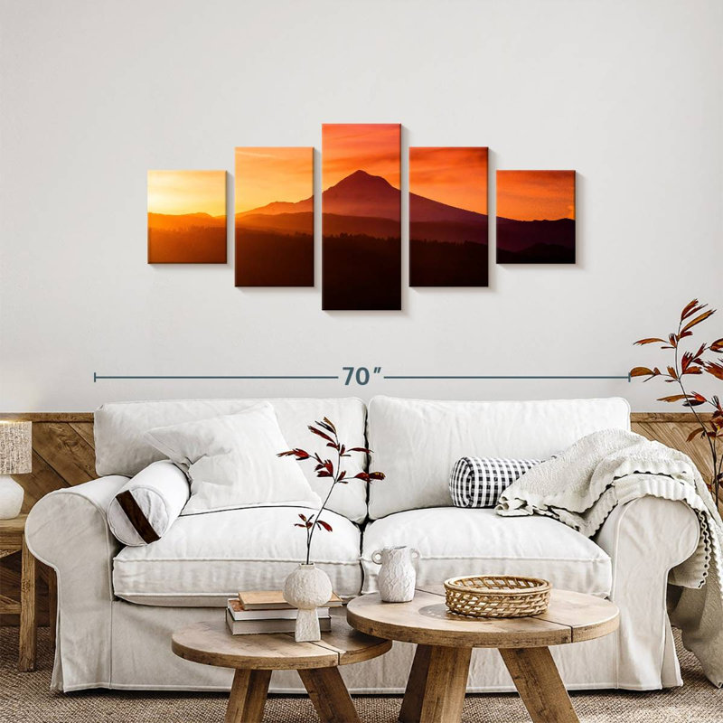  «Mount Hood Sunrise», H 24 po x l 55 po