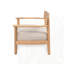 Ensemble de 2 fauteuils club en bois d'acacia avec coussin de siège