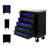 5 Drawers Workshop Cart - Black Blue, Removable And Attachable, 4" , Functional One Side With Pull Handle, Spacious Interior
