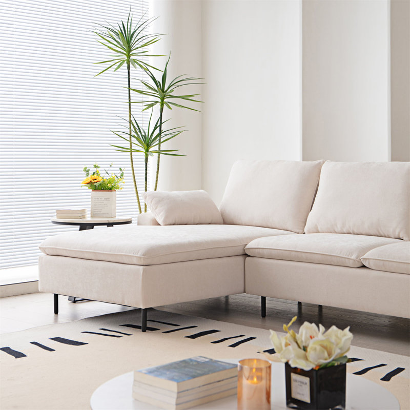 U-Shaped sectional sofa with double chaises