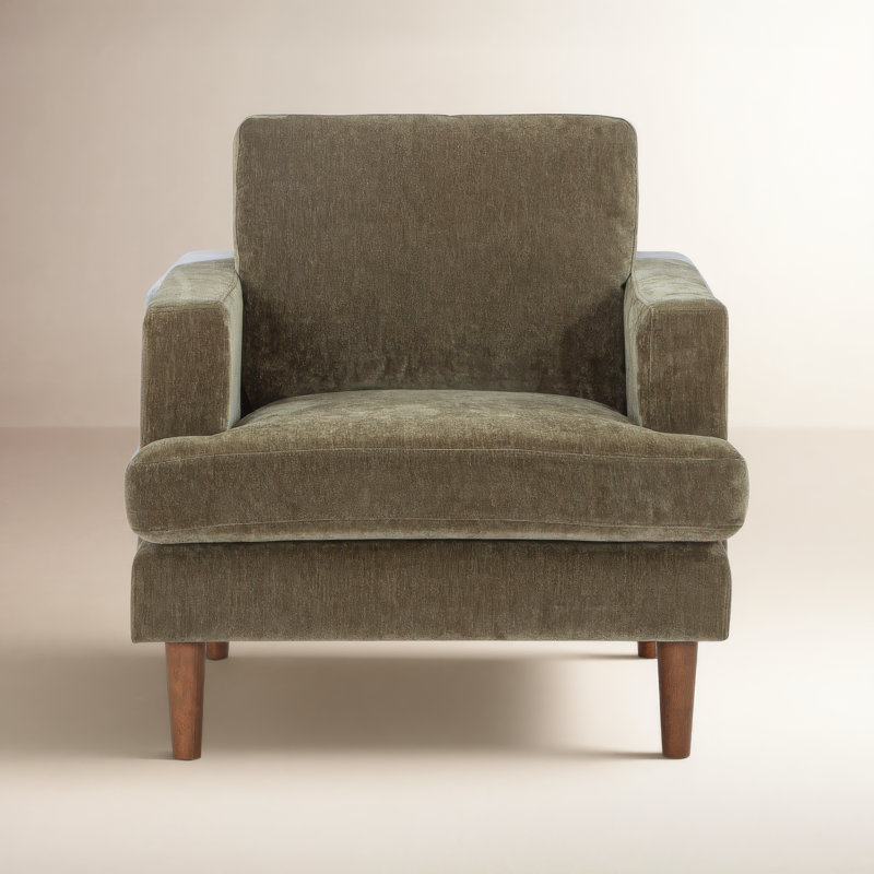 Laguna Upholstered Armchair, Olive Green Performance Chenille