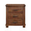 Ensemble de table de chevet rustique en bois massif récupéré à trois tiroirs Rustic