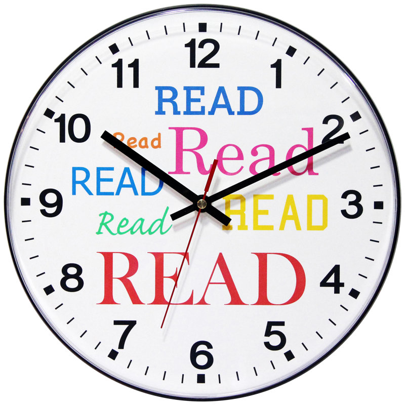 Round Plastic Wall Clock 12 Inches