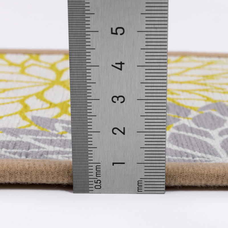 Tapis d'escalier intérieur antidérapant, Jaune/gris