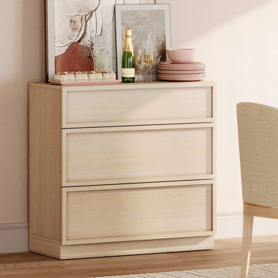 31.5" Modern Sideboard Buffet Cabinet with 3 Drawers, Multifunctional Sideboard with Large Storage and Adjustable Shelf