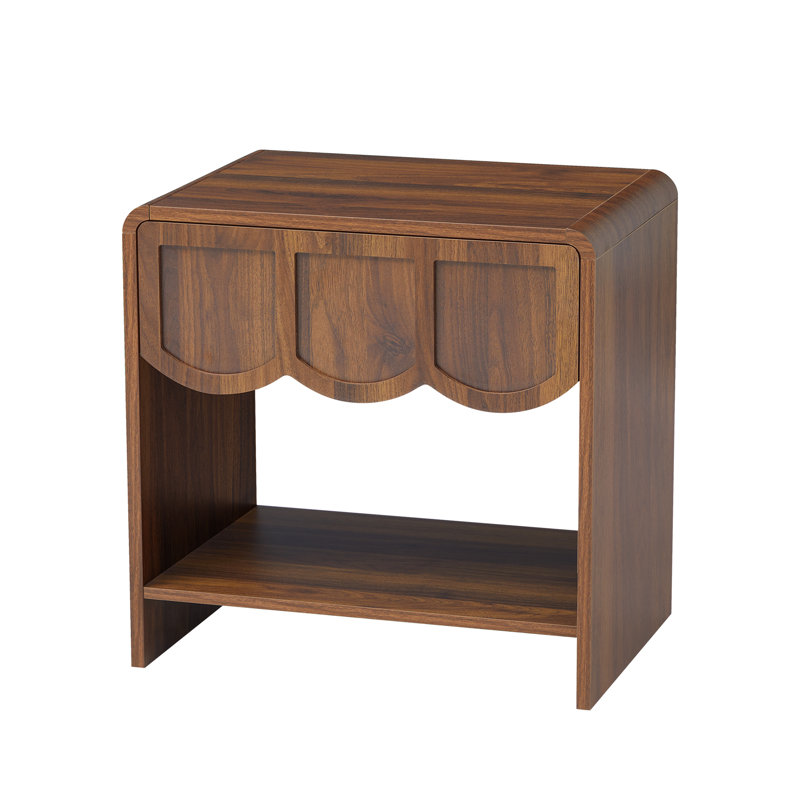 End Table With Storage, 1 - Drawer Nightstand, Walnut