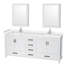 Base de meuble-lavabo autoportant double 79 po avec miroirs 24 po Sheffield-31336913
