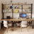 Black+Tan Rectangular Solid Wood+Iron desks-10144600