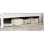 Lit simple blanc avec rangement pour tête de lit et garde-corps-642863632