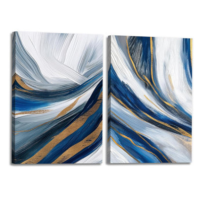 2 Piece Wrapped Canvas Wall Art
