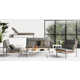 Perch 59'' Powder Coated Aluminum Outdoor Loveseat