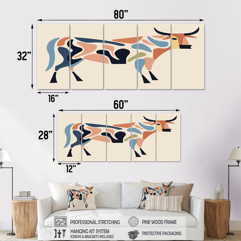 «Power in Motion», art mural 5 pièces, 28" H x 60" W