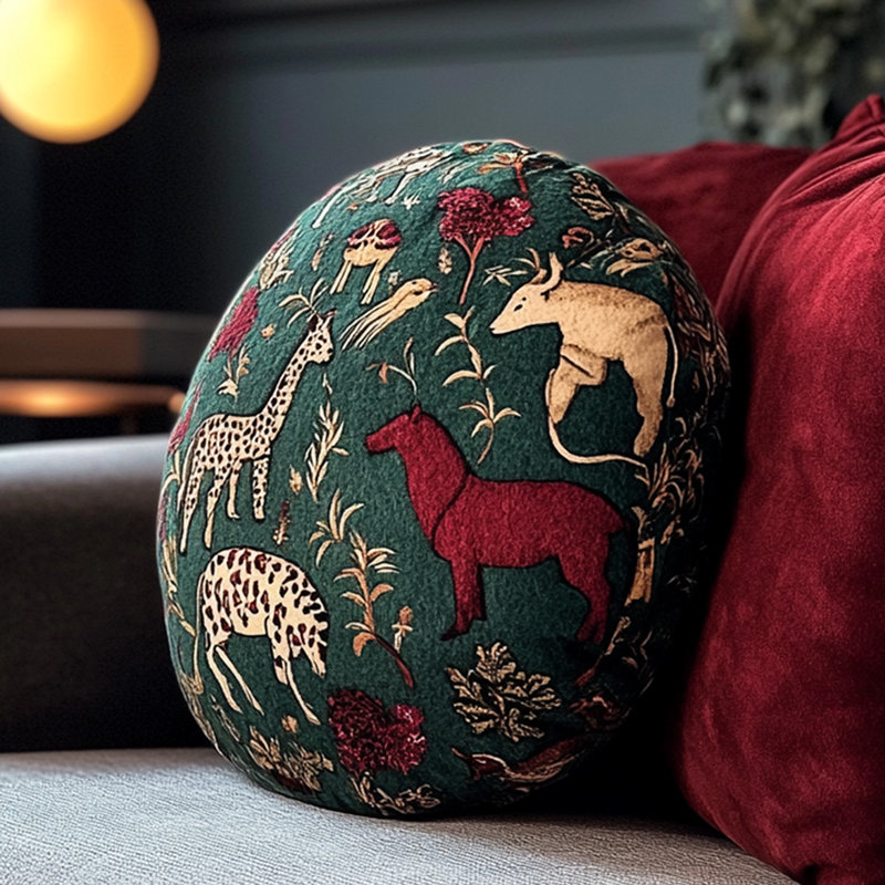 Whimsical Animal Print Pillow