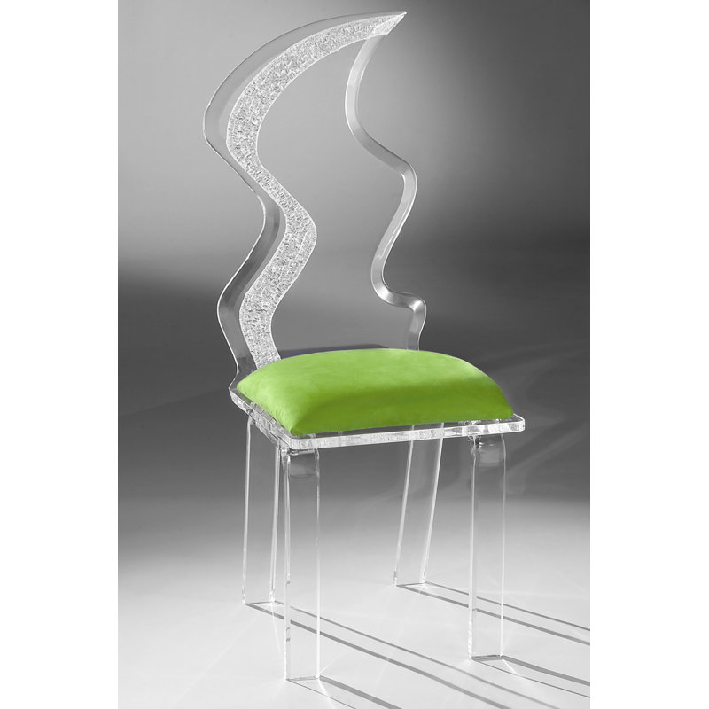 19'' H Upholstered Side Chair, Lime
