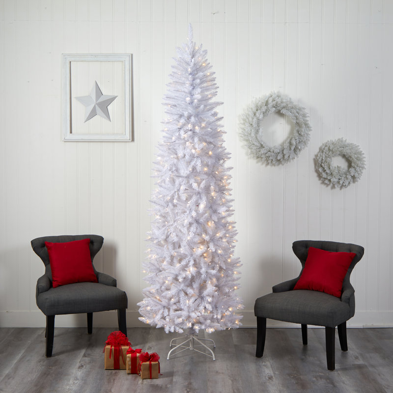 Lighted Artificial Christmas Tree, 8'
