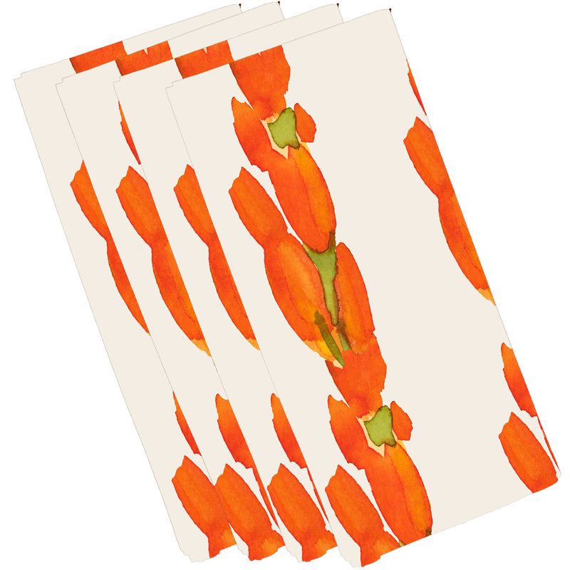Polyester Floral Square Napkin