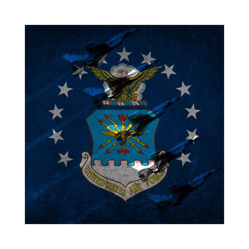 U.S. Air Force Flag - Wrapped Canvas Print, 93.98 cm H x 93.98 cm W x 3.175 cm D
