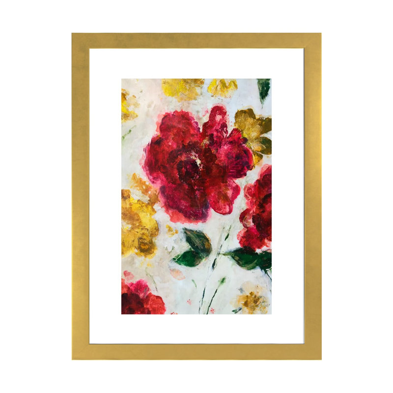"Arrivée du printemps" par Julian Spencer, reproduction d’art, H 32 po x l 24 po x P 1 po, Papier encadré doré, Blanc