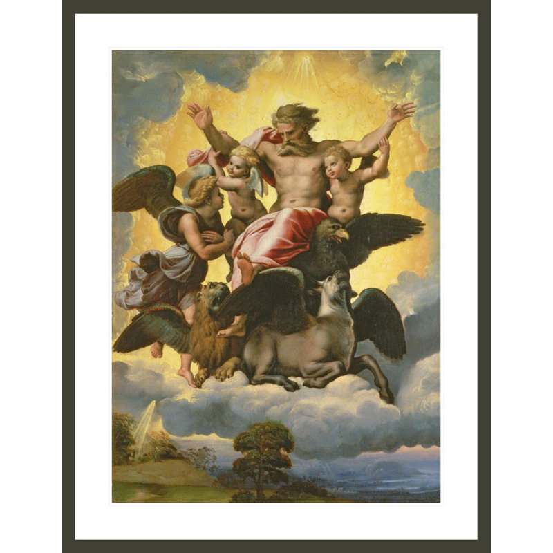 Vision of Ezekiel by Raphael -Framed Giclee Print, 41.5" H x 32.19" W