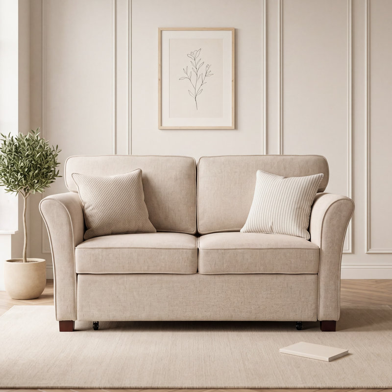 Tanijha 2 Seater Reclining Fabric Sofa Bed