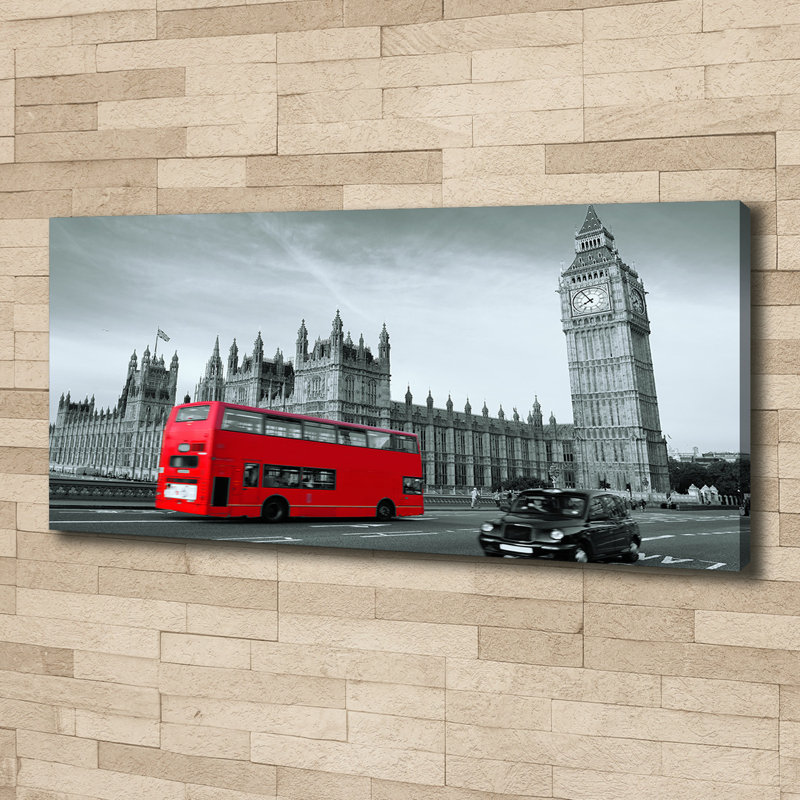 London Canvas Bus - Wrapped Canvas Print
