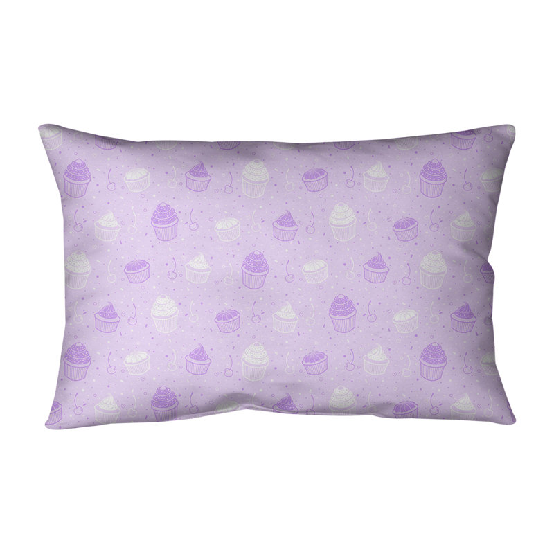 Coussin lombaire intérieur / extérieur Katelyn Elizabeth, Mauve / Blanc