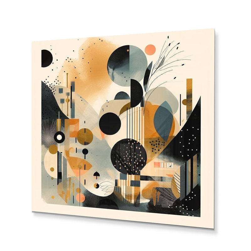 Modern Abstract Wall Decor on Metal, 16" H x 16" W x 1" D