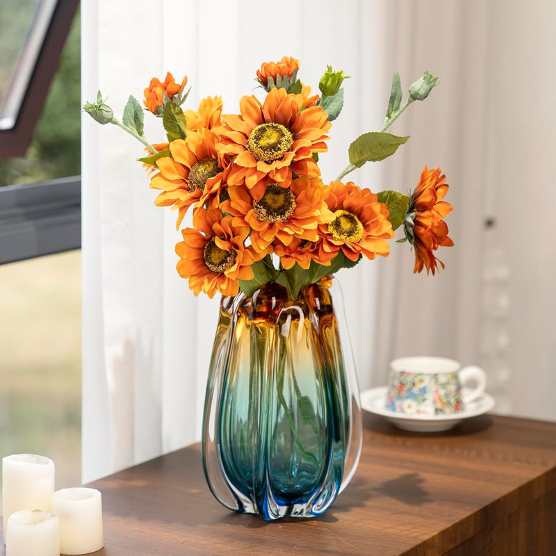 Vases en verre soufflé à la main