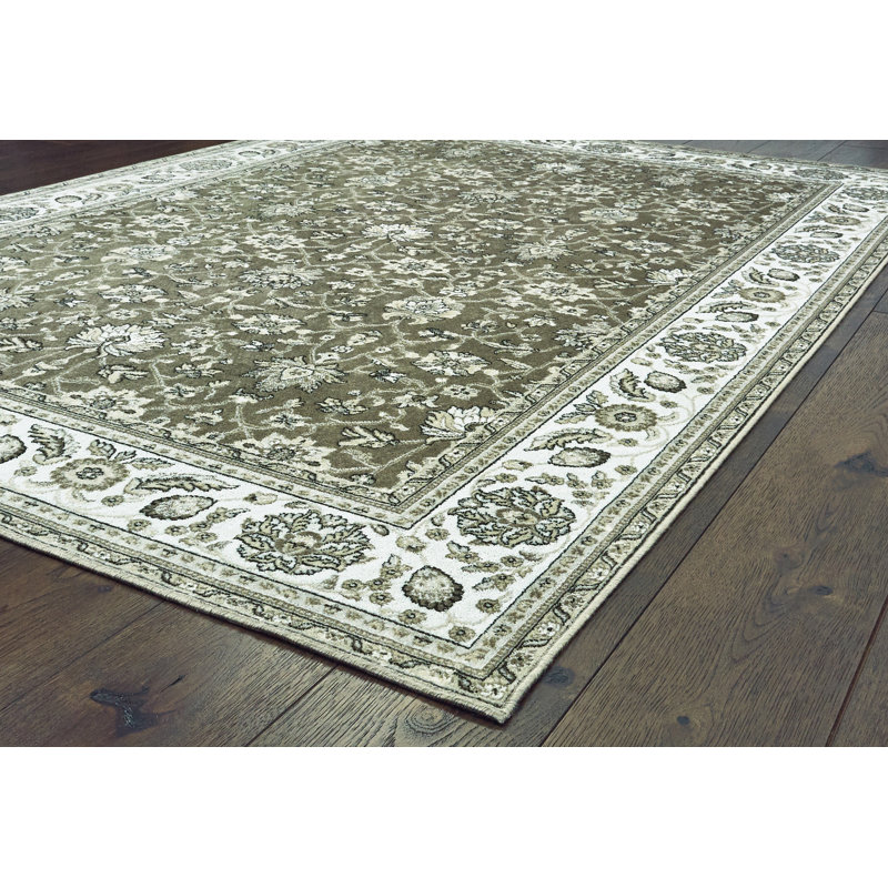 Tapis de zone noyer Jerrod, Rectangle 7 pi 6 po x 9 pi 6 po