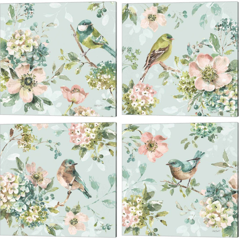 «Mint Crush On Mint» par Lisa Audit, art sur toile (ensemble de 4)