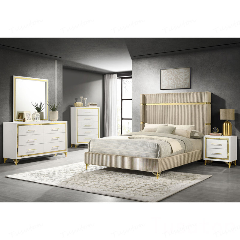 Commode 6 tiroirs avec miroir