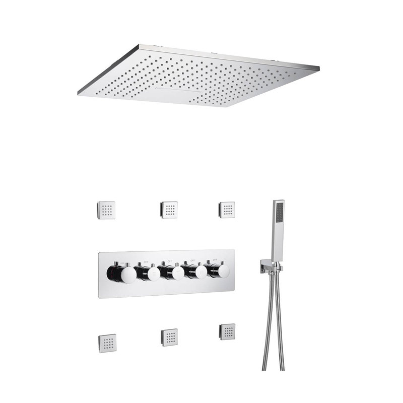 All-In-One Kit with Rough in-Valve, Chrome