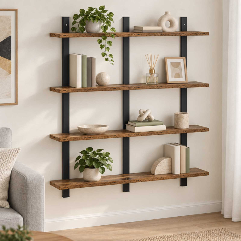 Floating Shelf, Grey Sonoma
