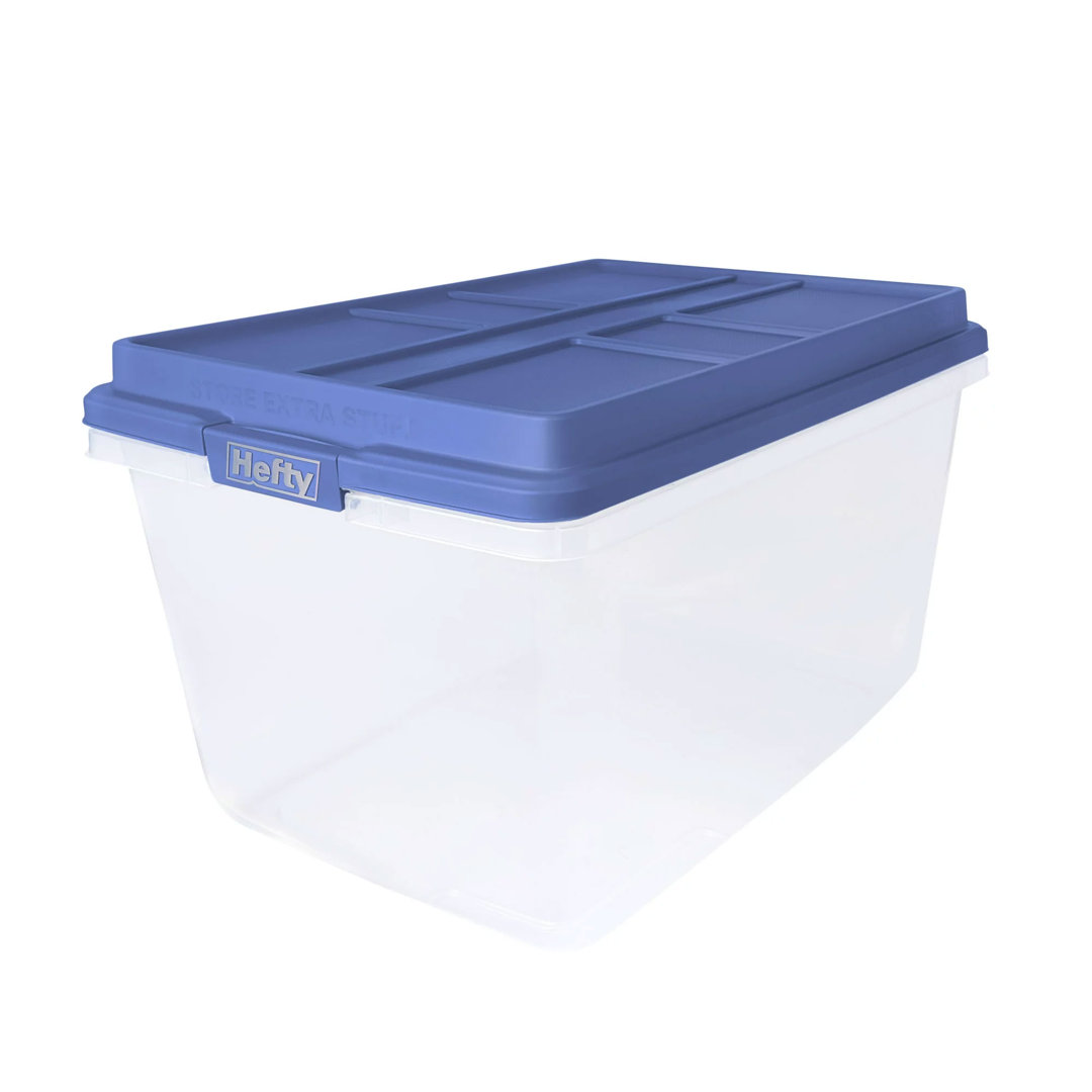Hefty Hi-Rise Stackable Plastic Storage Container w/Lid, 6 Pack (Set of 6) Hefty 
