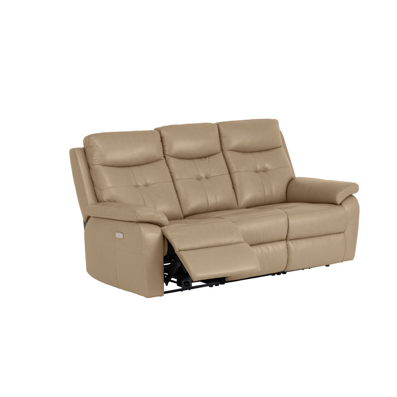 Dmaria 3 Seater Electric Reclining Sofa, Light Stone
