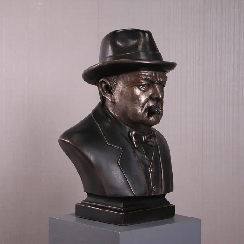 Winston Churchill Bust Life Size Statue