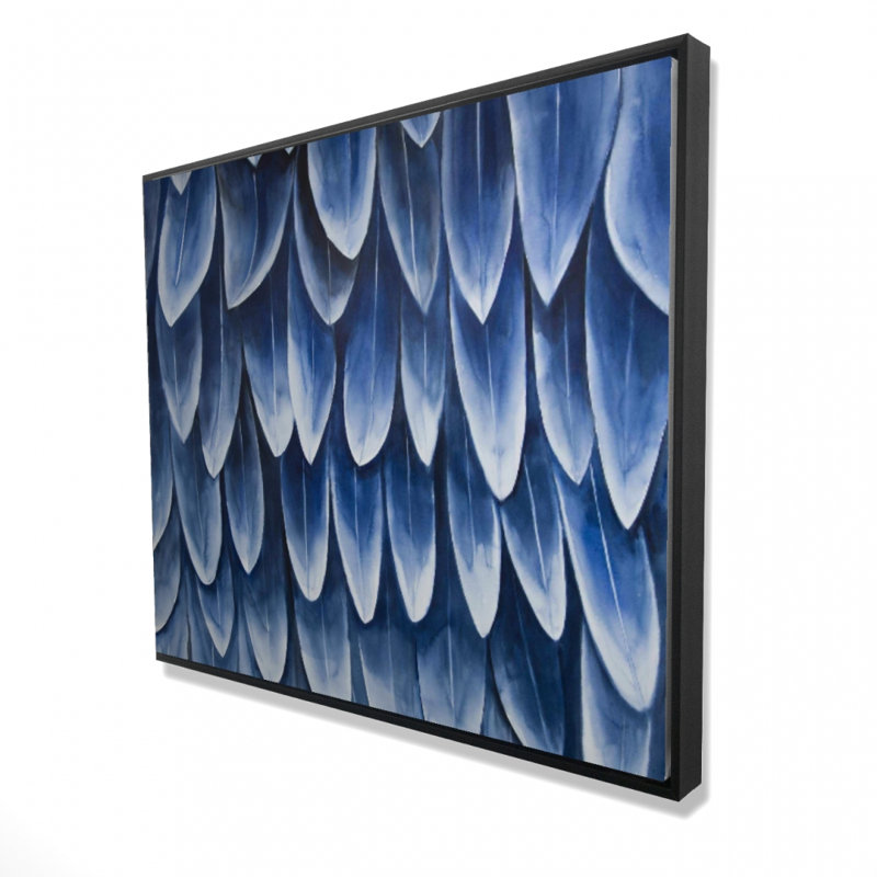 Plumage bleu, reproduction sur toile