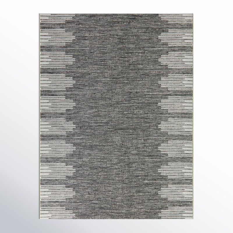 Jialin Machine Woven Geometric Indoor / Outdoor Area Rug , Rectangle 5'3" x 7'
