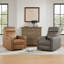 Fauteuil inclinable électrique en cuir véritable Leena-105741570