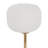 Metal White Table Lamp with Round Ribbed Shade