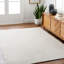 Tissu uni à tissage plat recyclé P.E.T. Tapis intérieur / extérieur crème-408202689