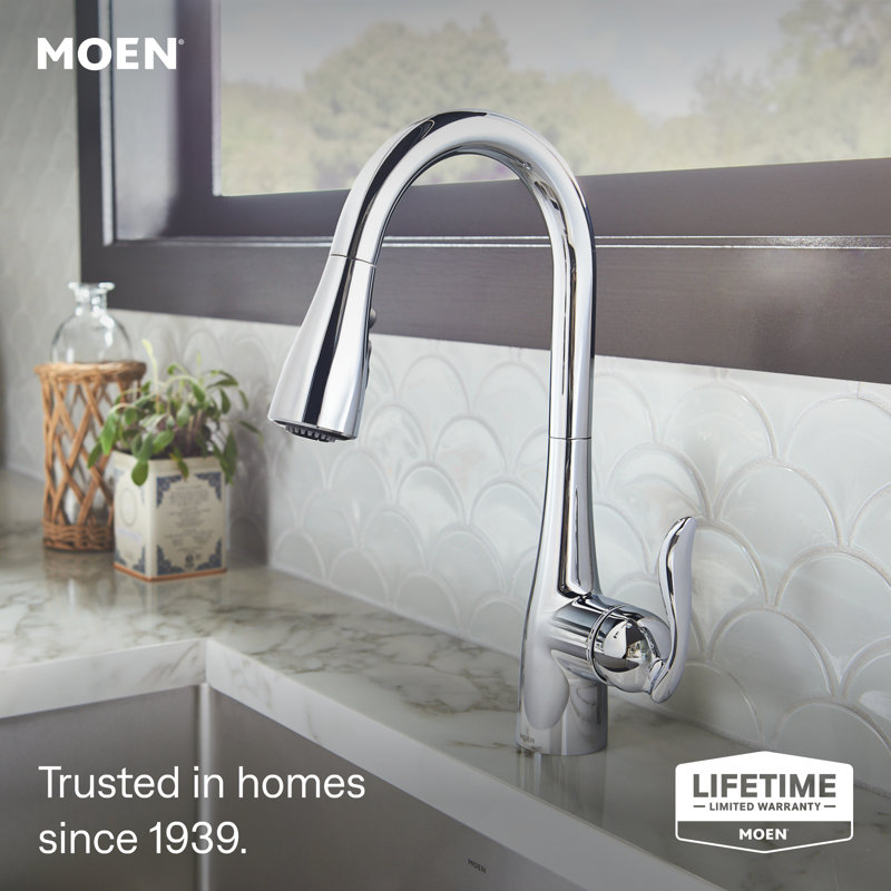 Moen Arbor MotionSense Wave Single Handle Pulldown Kitchen Faucet with Power Clean Technology, Chrome