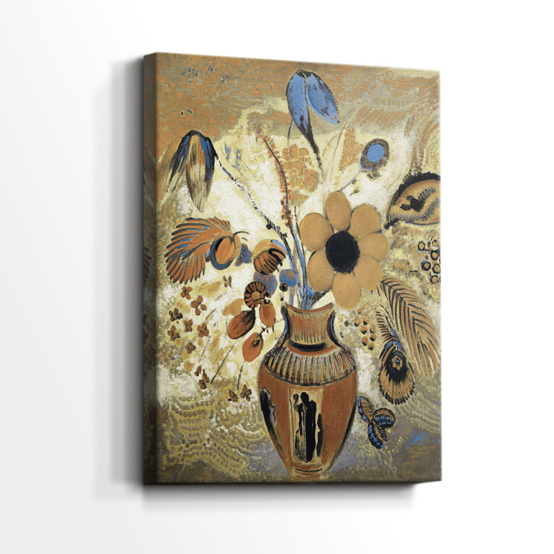 Imprimé floral rétro CCGVVIV - galerie Cavas, H 18 po x l 12 po