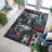 Large Floral Printed Soft Pile Rug with Striking Red and Gold Color Accents Ideal for Modern Living Room Decor-257316656