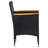  Dining Set Black, Brown, Cream