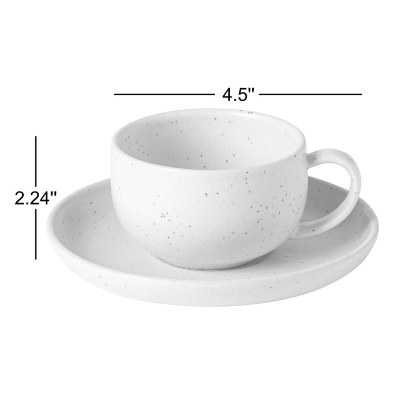 Tasse à thé et soucoupe Casafina Pacifica, Vanille