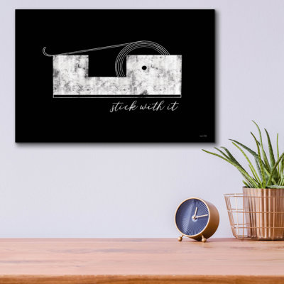 'Stick With It' by House Fenway Acrylic Glass Wall Art, 16" x 12"
